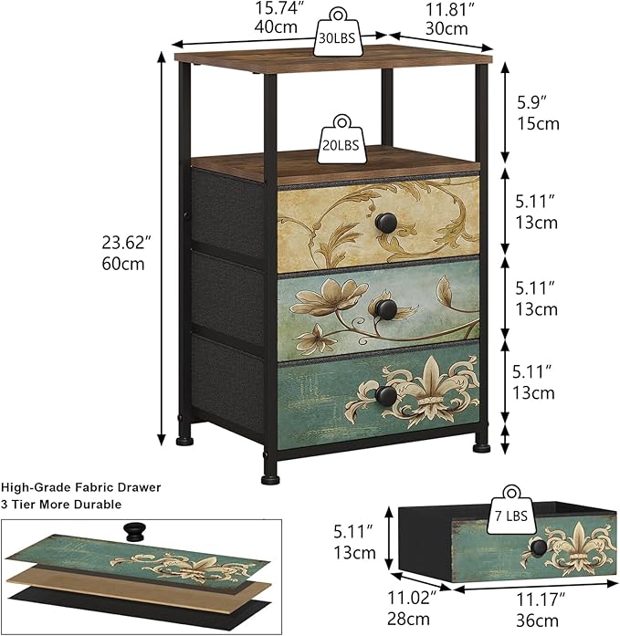 Floravue™ Retro Bloom Nightstand